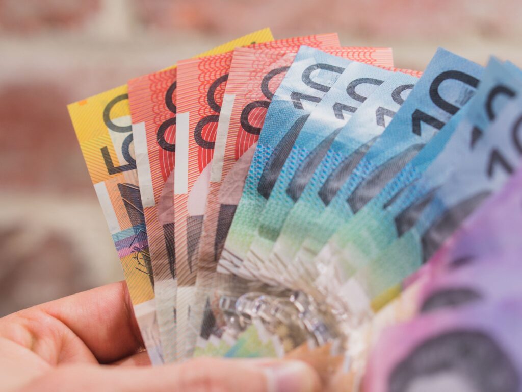 Australian money on a table, representing borrowing power and home loan options