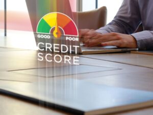 A credit score calculator with a creditor
